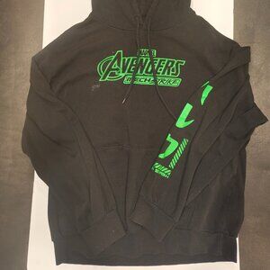 Men's Black Marvel Avengers Mech Strike Graphic Hoodie Large